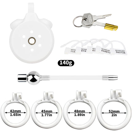 FRKO Flat Inverted ABS Sissy Male Chastity Cage Set 4 Size Arc Penis Ring Cock Lock CBT Cage 정조대 Sex Toys Men 3216/3216A/B/C