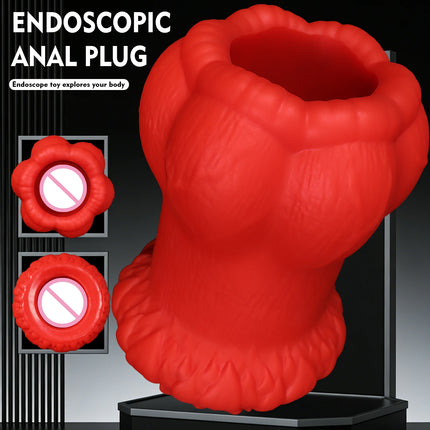 Super Big Buttplug S/XXL Silicone Hollow Anal Toy Fisting Huge Butt Plug Vaginal Anal Speculum Dilator Anal Enema Flushing Adult