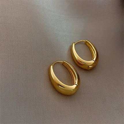 LATS 2024 Hot Sale Fashion Metal Drop Earrings for Woman Vintage Hoop Earring Trend Classic Party Wedding Pendant Jewelry Gift