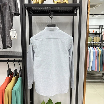 100% Cotton Corduroy Shirt - Green Long Sleeve M-4XL - Spring Autumn Slim Fit Candy Color Collection