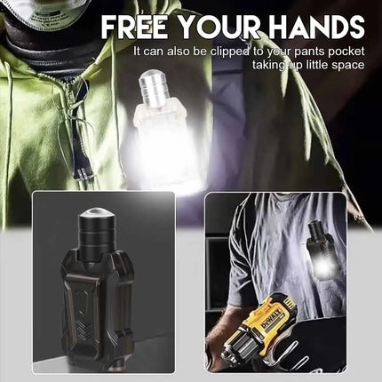 Mini Portable EDC Flashlight USB Rechargeable Zoomable Torch Powerful Pocket Flashlight with White,Yellow and 395nm UV Lamp
