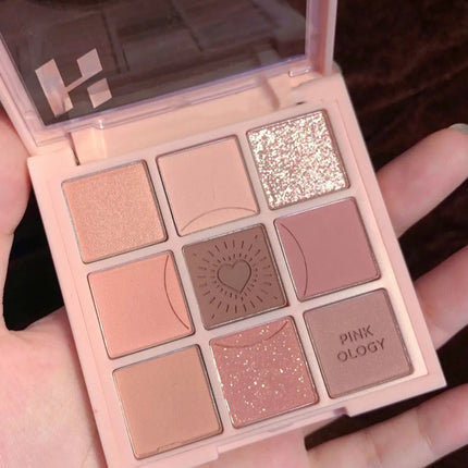 DIKALU Nine Color Eyeshadow Tray Nine Palace Grid Matte Pearl Summer Milk Tea Purple Peach Pink Fresh Niche
