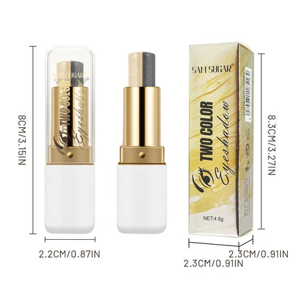 Double Color Eyeshadow Stick Glitter Highlight Shadow Stick Eye Makeup Waterproof Lasting Shimmer Metallic Eyeshadow Makeup