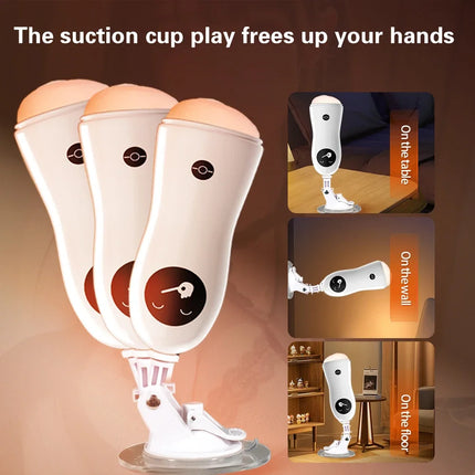 Men's Masturbation Cup Penis Trainer Male Manual Masturbator Hands-Free Suction Cup 3D Simulation Pocket Pussy Sex Toy For Men