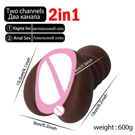 Realistic 3 in 1 Male Masturbator Cup Mouth Vagina Anal 3 Holes Deep Throat Blowjob Pocket Pussy Airplane Cup Sex Toy for Men