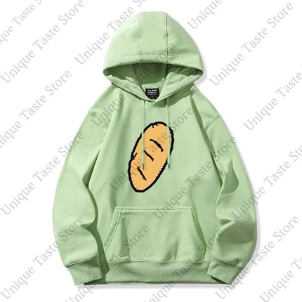 Kasane Teto Same Print Hoodies Fashion Cute Cartoon Bread Print Hoodie Pullovers Women Men High Quality Autumn Loose Sweatshirt