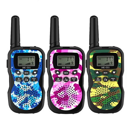 2 Pack Kids Walkie Talkies with Flashlight & LCD Screen, 3 Miles Long Range, Perfect for Outdoor Adventures, Camping and Hiking