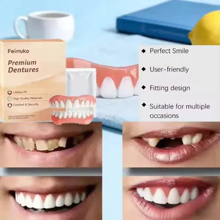 Resin Denture Set Soft Dentures False Teeth Set Comfort-Fit Denture Resin Kit Soft Denture Kit for Daily Use 2026 new