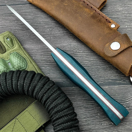 BM 162 Bushcrafter Fixed Knife S30V Blade G10 Handle Outdoor Camping Knife with Cowhide Sheath for gift