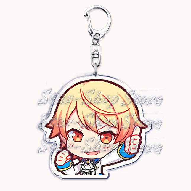 VIRTUAL SINGER Wonderlands Showtime Keychains Keyrings for Accessories Touya Emu Rui Akito Tsukasa Key Chain Jewelry Fans Gifts