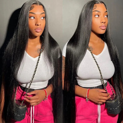 2x6 HD Lace Closure Straight  Only Natural  Lace Closure Pre Plucked HD Transparent Remy For Women Brazilian Remy Hair Human Hair