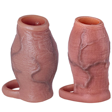 Dick Sleeve Enlargement Lock Sperm Penis Ring Adult Men Sex Toy Enlarged and Thicken Cock Sleeve Soft Silicone Male 18+ Sexy Toy