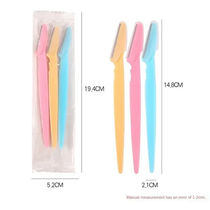 3pcs Eyebrow Trimmer Blade Shaver Portable Face Razor Eye Brow Epilation Hair Removal Cutters Safety Razor Woman Makeup