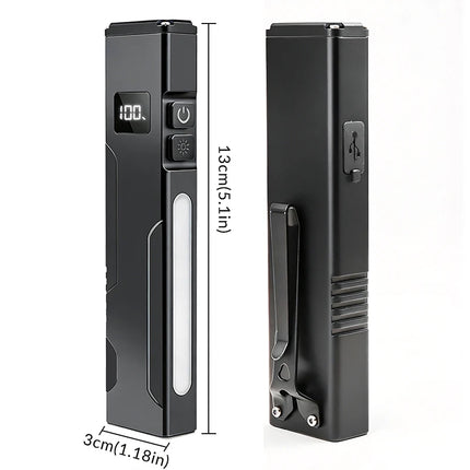 EDC Flashlight Magnetic UV Black Light RGB Side Light Pen Clip Waterproof for Outdoor Inspection Money Detecting Daily Carry