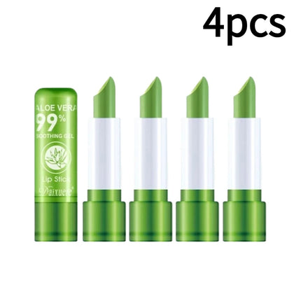 1-10pcs Moisturizing Aloe Vera Lipstick Temperature Color Changing Lip Balm Lasting Nourishing Lip Care Anti-drying Lip Balm