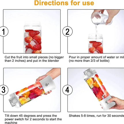 Household Fruit Juicer Portable Electric Juicer Blender USB Rechargeable Fruit Mixer 600ML Fruit Juicer Multi-functional Blender