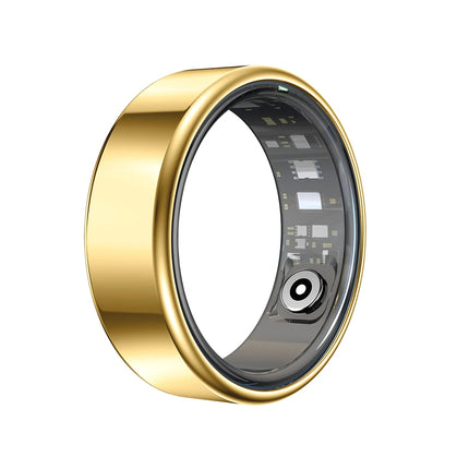 R99 Stainless Steel Stylish Smart Ring Men Women IP68 Waterproof Heart Rate Blood Oxygen Monitor Finger Ring Health Tracker Bkii