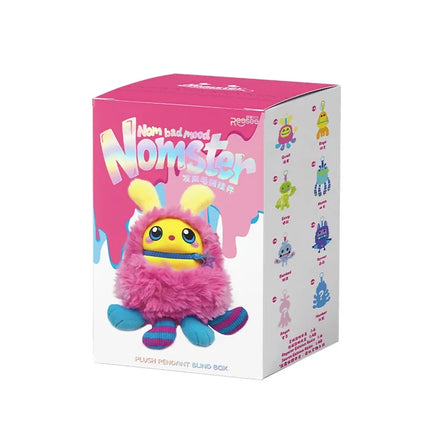 Nomster Official Nom Bad Mood Talking Plush Keychain Blind Box Cute Kawaii Collectible Toy Figure Bag Charm Decor Christmas Gift