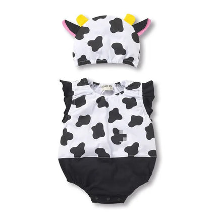Baby clothes European and American clothing summer sleeveless triangle Romper suit hat baby jumpsuit male and female babies