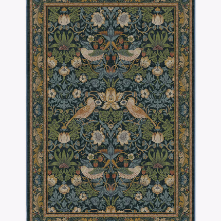 William Morris Strawberry Thief Stone Gold Rug Classic Design Textured Living Room Rug Art Home Decor Rug Strawberry Thief Rug