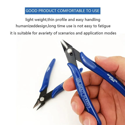 Diagonal Pliers Carbon Steel Pliers Electrical Wire Cable Cutters , Wire Snips for Electronics Soft Copper Jewelry