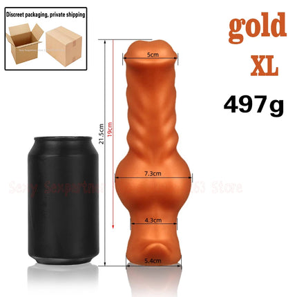 Soft Silicone Dog Dildo Big ButtPlug Stimulation Animal Dildo Fisting Large Anal Sex Toy For Women Men Anal Dilator Masturbation
