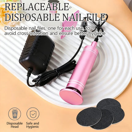 Electric foot grinder Electric callus remover Speed controller foot file pedicure tool with 60 replacement sandpaper discs for