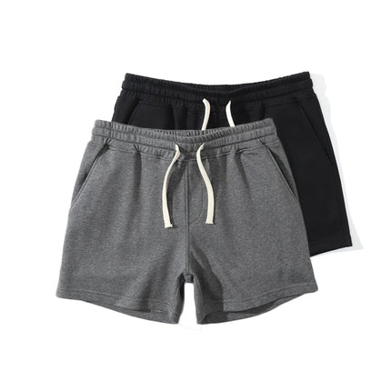 2025 Gym Summer Fitness Shorts Mens Elastic Casual Sport Shorts 2Pcs Breathable Surffing Seaside Resort Solid Running Sportswear