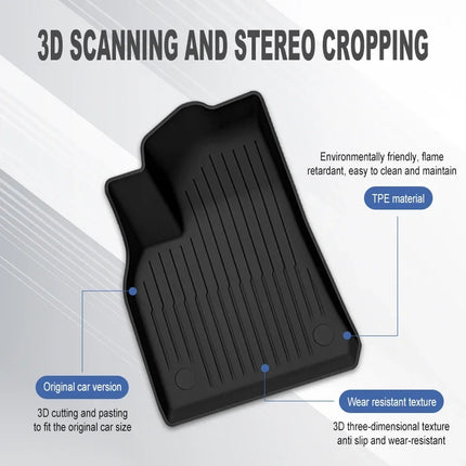 Car Floor Mats Cargo Liner For Tesla Model 3 Highland 2024-2026 Waterproof Anti-slip Trunk Mat TPE Pads All Weather Floor Liners