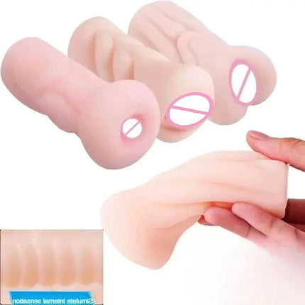 Masturbation anale vaginale orale Soft Real Vagin Pocket Pocket Pussy's Aircraft Cup masturbateur masturbateur sexe Toys for Men