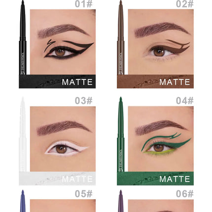 Eyeliner Pen Is Waterproof, Sweat-Proof, Does Not Smudge, Easy for Beginners to Use, Green, Purple, Black, Long-Lasting, Non-Fading Eyeliner Pen