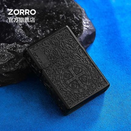 ZORRO Black Titanium Constantine Kerosen Lighter, Personalized Thickened Armor, Gift for Boyfriend Gadgets for Men