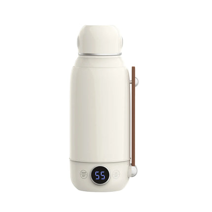 800ML Portable Electric Water Cup 2 In 1 Boil & Drink Smart Temp Display Thermos Kettle Constant Temperature Travel Heating Mug