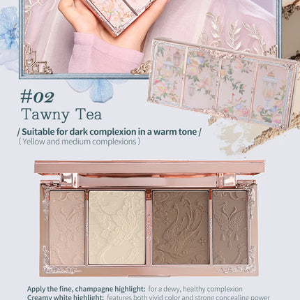 Flower Knows Butterfly Cloud Collar Collection Embossed Highlight & Contour Palette 16g