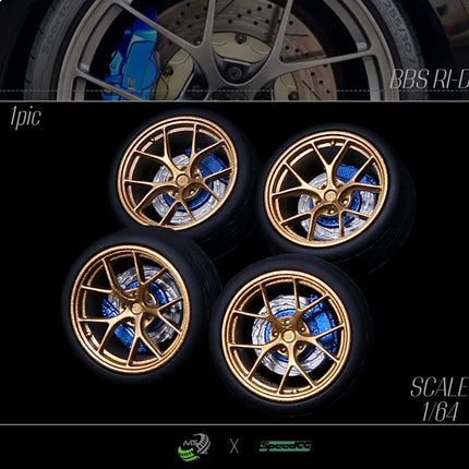 Car Modification Static Wheel Hub 1/64 SpeedCG 44/31/30/29 10/11mm Resin Wheels Rubber Tires Suitable for 1:64 Static Model Cars