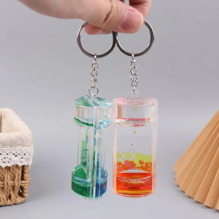 Creative Decompression Two-Color Liquid Oil Leak Acrylic Liquid Hourglass Timer Oil Drop Craft Desktop Decoration Exquisite Gift