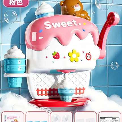 Kids DIY Foam Ice Cream Bath Machine, Water Play Gift Toy
