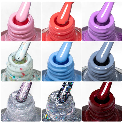MEET ACROSS 8ml Glass Bottle Water-Based Peel Off Nail Polish Spring Summer Colorful Glitter Nail Art Varnish No Need Lamp