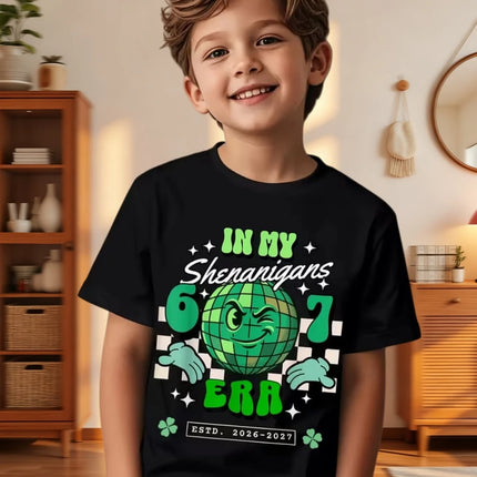 Six Seven Bruh 67 Meme Kids Clothes Happy St. Patrick's Day Girl Boy T-Shirt Children's Clover Irish Day Crew Neck Short Sleeves