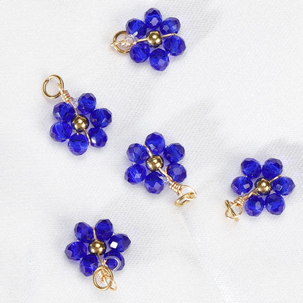 20pcs Stainless Steel Flower Imitation Pearl Beads Charms Pendants for Jewelry Making DIY Handmade Necklace Bracelet Accessories
