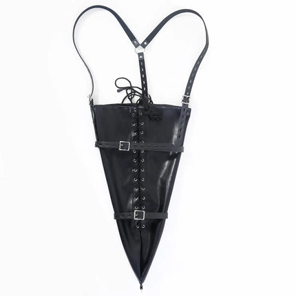 BDSM Leather Single Arm Restraint Sleeve Bondage Slave Straightjacket Gay Sex Toy for Men Human Furniture Role Play Gear