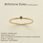 August-Peridot / Silver Color / 5
