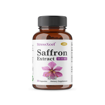 Saffron Supplement 88.5 Mg - Supports Overall Well-being, Promotes Eye Health, and Balances Mood. Non-GMO and Gluten-free