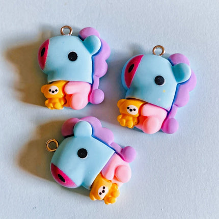 10PCs Cute Animal Cartoon Koala Resin Charms for jewelry making Pendant Small Character Mum Gifts Earring Necklace Accessories