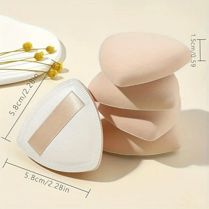 5 Pcs Soft Reusable Triangle Powder Puff Set,  Makeup Sponge Beauty Egg Blenders For Liquid Foundation Powder