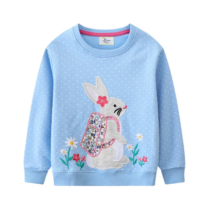 Jumping Meters 2-7T Fairy Tale Girls Sweatshirts For Autumn Spring Long Sleeve Baby Clothing Toddler Hooded Kids Shirts