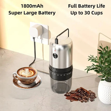 Portable Coffee Grinder Electric USB Rechargeable Home Outdoor Blender 40Gears External Adjustable Coffee Beans Grinding Kitchen