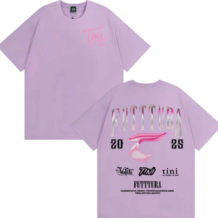 Singer TINI STOESSEL Futtura Album 2025 Tour T-shirt Men Women Fashion Aesthetic Retro Tee Shirt Cotton Casual Oversized T Shirt