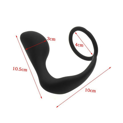 Male Anal Plug With Penis Ring Sex Toys G-spot Prostatic Massage Cock Ring Silicone Butt Plug Gay Sex Game Adult Supplies
