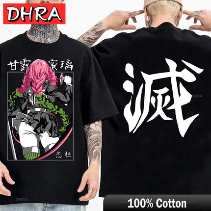 Demon Slayer T Shirt Nezuko Tshirt Women Kimetsu No Yaiba Top Tees Japanese Anime Tanjirou Kamado Tops Manga Harajuku T-shirt
